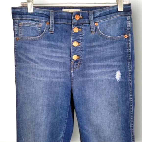 Madewell 10" High-Rise Skinny Jeans in Hanna Wash Size 28 Stretch - Picture 5 of 14